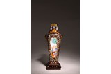 A CHINESE CANTON ENAMEL 'FIGURES' VASE