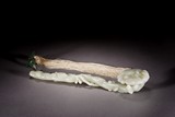 A CHINESE WHITE JADE MAGNOLIA RUYI SCEPTER