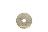 AN ARCHAIC CHINESE GREYISH WHITE JADE DISC BI