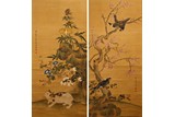 SHEN QUAN: TWO CHINESE COLOR AND INK ON SILK PAINTINGS