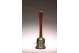 A TIBETAN COPPER ALLOY GHANTA RITUAL BELL