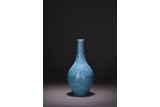 A CHINESE ROBIN'S EGG GLAZED BOTTLE VASE