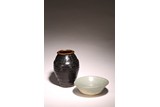 A KOREAN HENAN-STYLE JAR AND CELADON BOWL