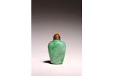 A CHINESE JADEITE SNUFF BOTTLE