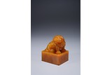 A CHINESE TIANHUANG CARVED 'LION CUB' SEAL