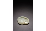 A CHINESE WHITE JADE 'RUYI' WASHER