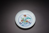 A CHINESE DOUCAI 'DUCK AND LOTUS' DISH