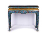 A CHINESE CLOISONNE ENAMEL ALTAR TABLE 