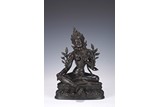 A CHINESE BRONZE FIGURE OF TARA