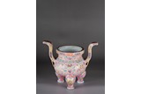 A CHINESE FAMILLE ROSE TRIPOD CENSER