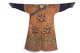 A CHINESE KESI YELLOW GROUND DRAGON ROBE