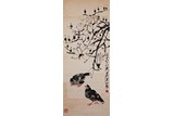 A CHINESE COLOR AND INK 'BIRDS' HANGING SCROLL