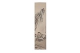 A CHINESE COLOR AND INK FIGURE HANGING SCROLL
