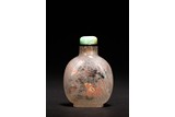 YE ZHONGSAN: INSIDE PAINTED CRYSTAL 'GOLDFISH' SNUFF BOTTLE