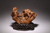 A CHINESE NATURALISTIC ROOTWOOD 'SCHOLAR'S ROCK'