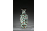 A FAMILLE VERTE 'FIVE HUNDREDS ARHATS' VASE