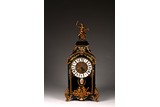 AN ANTIQUE FRENCH GILT WOOD CLOCK