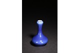 A BLUE GLAZED GARLIC MOUTH VASE