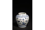 A CHINESE BLUE AND WHITE 'QILIN' JAR