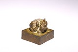 A CHINESE BRONZE MYTHICAL BEAST SQUARE SEAL