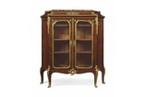 FRANCOIS LINKE: FRENCH ORMOLU MOUNTED KINGWOOD VITRINE CABINET