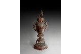 A VERY LARGE JAPANESE BRONZE 'BAMBOO' CENSER