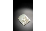 A CHINESE WHITE JADE 'CHRYSANTHEMUM' PANEL 