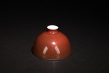 A CHINESE RED GLAZED WATER POT