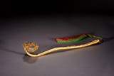 A CHINESE GILT SILVER FILIGREE RUYI SCEPTER