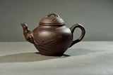 A YIXING ZISHA 'BAMBOO' TEAPOT