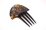 A CHINESE TORTOISE SHELL 'DRAGON' HAIR COMB