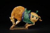 A SANCAI-GLAZED POTTERY HORSE