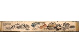 A COLOR AND INK ON PAPER 'VEGETABLES' HANDSCROLL