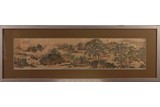 A CHINESE COLOR AND INK LANDSCAPE PAINTING