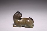 A CHINESE GREYISH CELADON JADE DOG