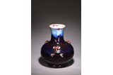 A CHINESE FLAMBE GLAZED VASE