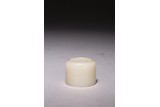A CHINESE WHITE JADE ARCHER'S RING