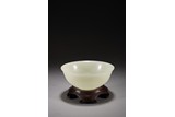 A CHINESE WHITE JADE BOWL