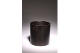 A CHINESE ZITAN BRUSHPOT 