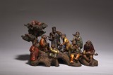 A GROUP OF CHINESE EIGHT CERAMIC FIGURES 