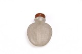 A CHINESE ROCK CRYSTAL 'SHOU' SNUFF BOTTLE
