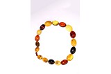 A NATURAL 20 BEAD AMBER NECKLACE