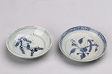 A GROUP OF TWO BLUE AND WHITE DISHES