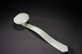 A VERY LARGE CHINESE WHITE JADE RUYI SCEPTER