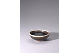 A CIZHOU BLACK GLAZED WHITE RIMMED BOWL