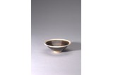 A CIZHOU WHITE RIMMED BLACK BROWN GLAZE CONICAL BOWL