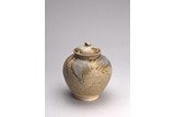 A CHANGSHA KILN GLAZED JAR AND COVER