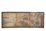 JAPANESE KANO SCHOOL 'CHINESE SOUTHERN LANDSCAPE' SCREEN 