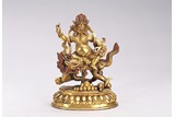 A GILT BRONZE FIGURE OF VAISHRAVANA STATUE