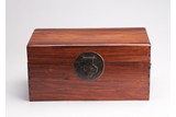 A CHINESE ROSEWOOD OR HUANGHUALI BOX 